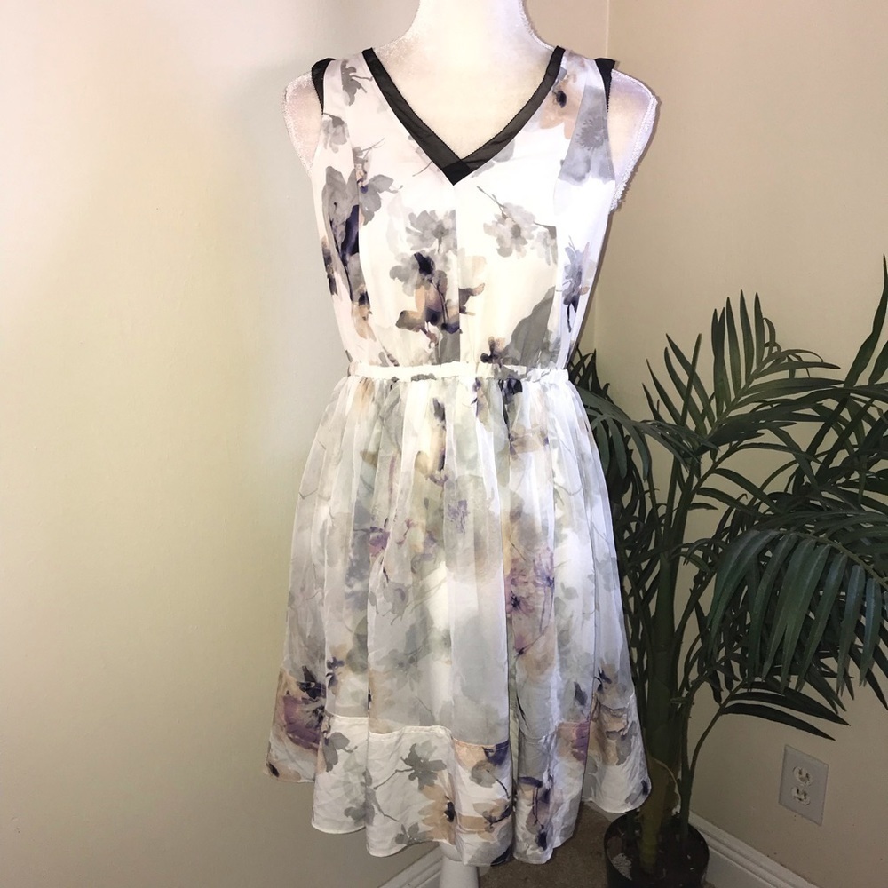Simply Very Vera Wang Sleeveless Floral Dress S - Picture 7 of 7